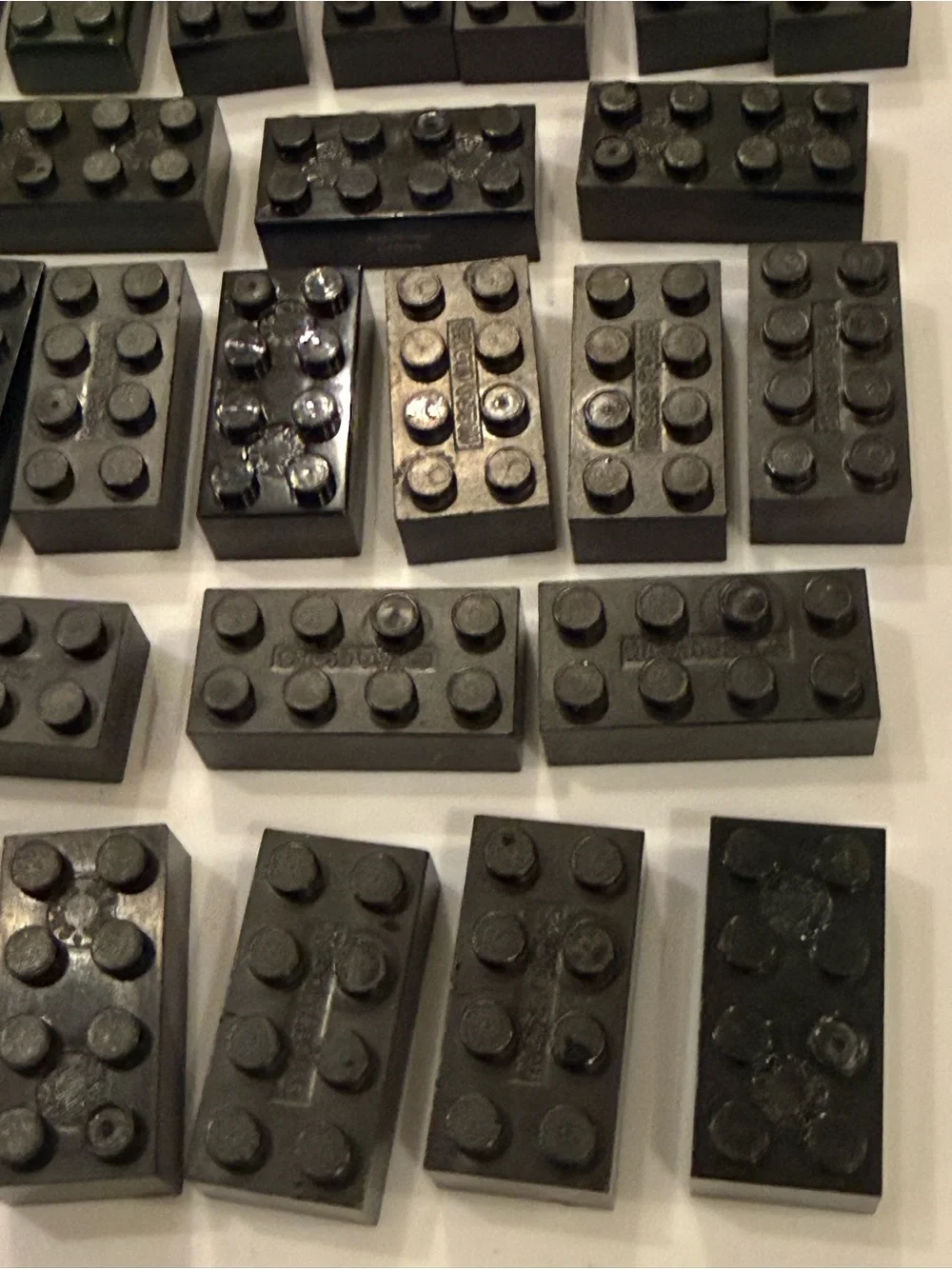 LEGO 46 black blocks pieces parts